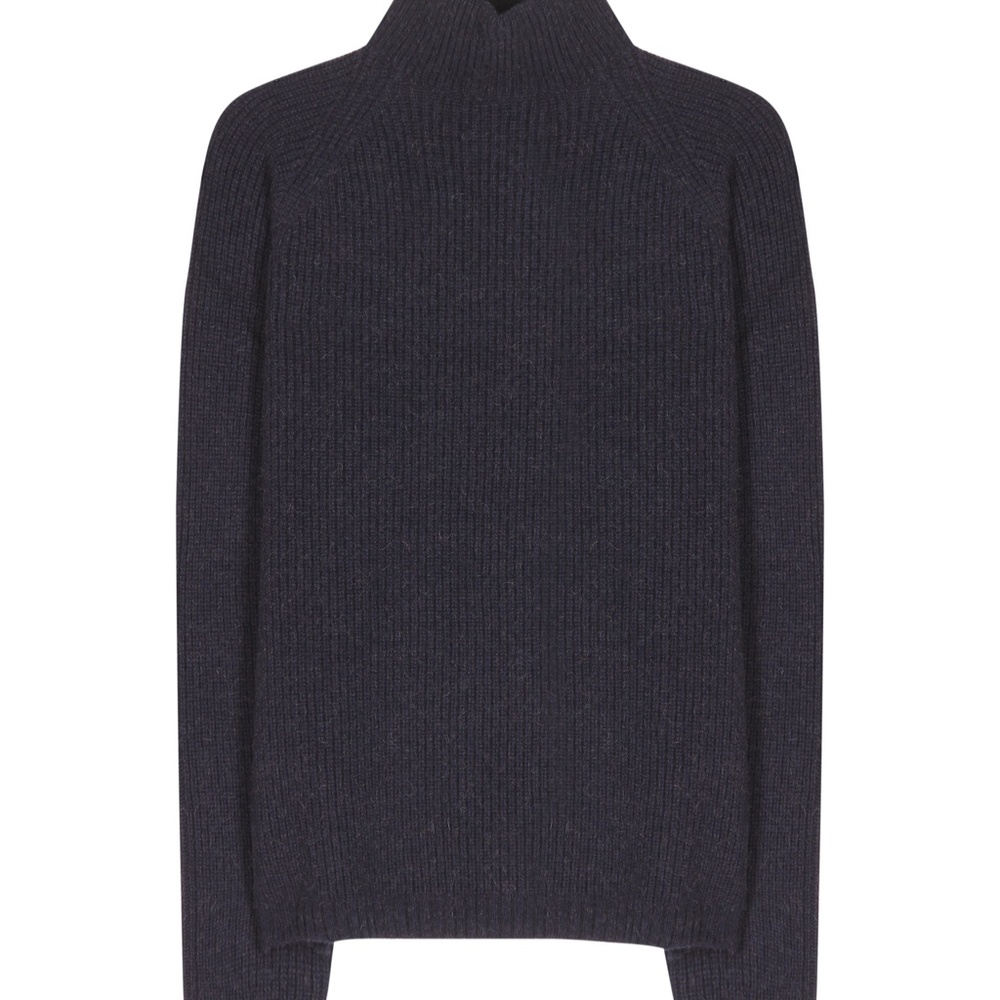 APC Navy Wool high neck Turtleneck Sweater